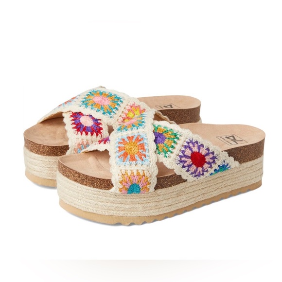 Dirty Laundry Shoes - Colorful Crochet Women's Sandals